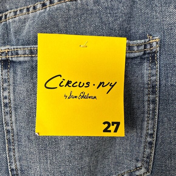 🤩Women Maxi Skirt Deconstructed Sz 27 Denim Jean Skirt Blue Sam Edelman New - Picture 10 of 10